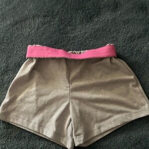 wonder nation gray Shorts with Pink Waistband